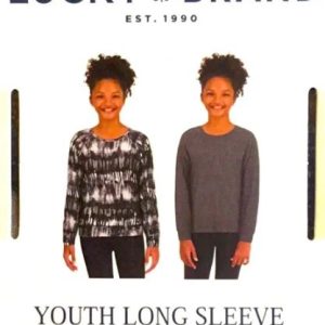 Paquete de 2 Camisetas de manga larga para niñas Talla XS, color negro y gris -Lucky Brand