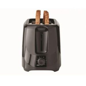 Tostadora de 2 rebanadas con bandeja extraíble, negra – Mainstays