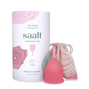 Copa menstrual color Rosa Himalaya marca Saalt