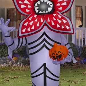 Inflable de 5 pies Stranger Things, Demogorgon con calabaza -Netflix