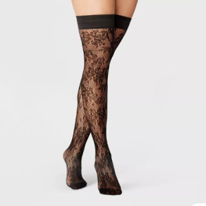 Medias de red con estampado floral talla S/M para mujer – A New Day