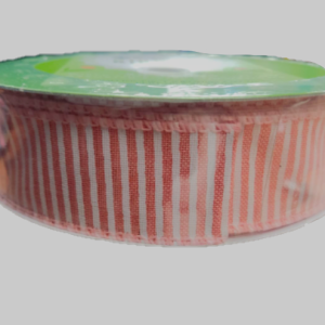 Liston color rosa y blanco a rayas de 1.5″ de ancho – Member’s Mark