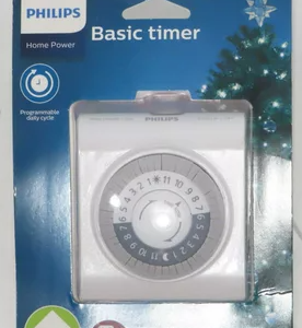 Temporizador mecánico enchufable de 24 hrs Marca-Philips