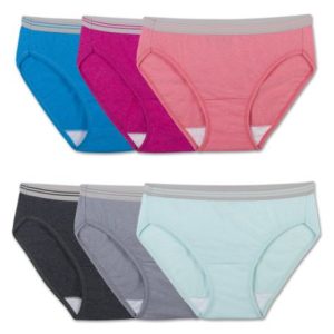 Paquete de 5 panties tipo bikinis, talla 9/2X – Marca Fruit of the Loom