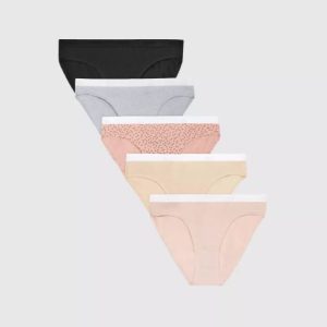 Paquete de 5 calzones para niña, talla 8 – Marca Hanes