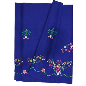 Paño  azul bordado para refajo. Ref. 6