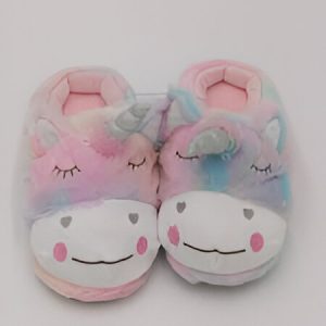 Par de pantuflas con forma de unicornio talla 11/12 marca Mysoft