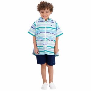 Camisa de playa con patrón de rayas para niño, talla 7/12 – Marca Tommy Bahama