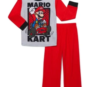 Conjunto de pijama de 2 piezas para niño talla 8 – Mario Kart