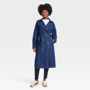 Gabardina de mezclilla para mujer, talla S – Marca Universal Thread