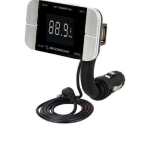 Transmisor de FM con cargador USB marca Scosche