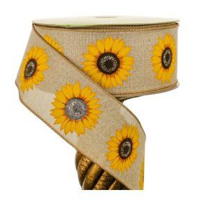Liston con diseño de girasoles de 2.5″ de ancho – Member’s Mark