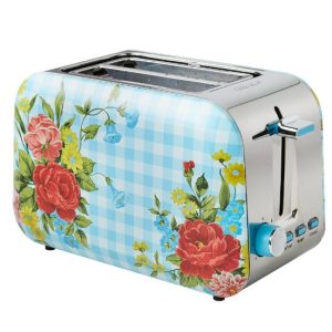 Tostadora para 2 rebanadas, color azul y rosas – The Pioneer Woman
