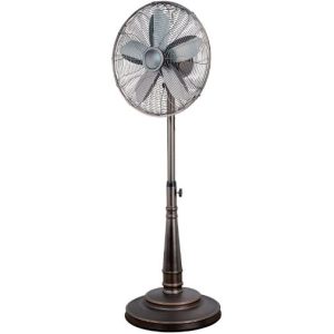 Ventilador de pedestal retro, color bronce – Marca Optimus Tracker