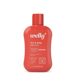 Loción corporal seca sin perfume de 7 fl oz- Marca Welly